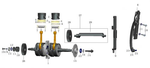 Crank Shaft & Piston Assy